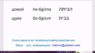 1480. Как сказать на иврите: дома, домой. Избавляемся от популярной ошибки