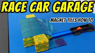 How to make a Hot Wheels race car garage using Magnet Tiles