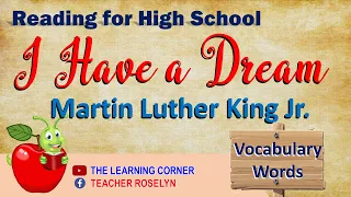 I Have A Dream Speech by Martin Luther King Jr. | Full Video With Subtitles | Vocabulary Words
