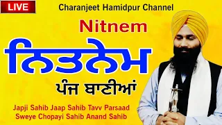 ਨਿਤਨੇਮ ਪੰਜ ਬਾਣੀਆਂ - nitnem panj bania path  - japji sahib path - charanjeet Hamidpur Channel