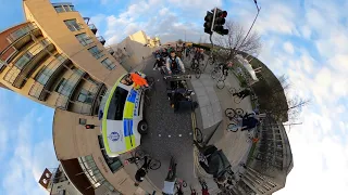 *POLICE TRY TO STOP DNB RAVE* Drum & Bass On The Bike - SCOTLAND 360°￼ SHUTDOWN