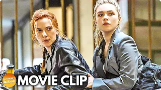 BLACK WIDOW (2021) “In Pursuit” Clip + Action Featurette | Marvel Comic Book Movie