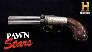 Pawn Stars Do America: Old English Pepperbox Pistol Fetches $3,000! (Season 2)
