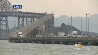 CHP And Caltrans Shut Down Richmond-San Rafael Bridge Due To  Falling Concrete