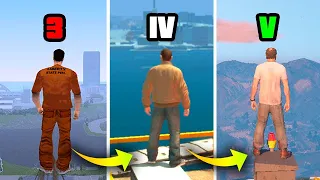 Jumping from the Highest Crane in GTA Games (Evolution)