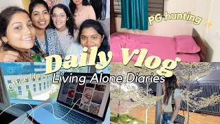 Living Alone in India 🥨 | PG hunting in Bangalore, office life, Solo date 🌸 #livingaloneinindia