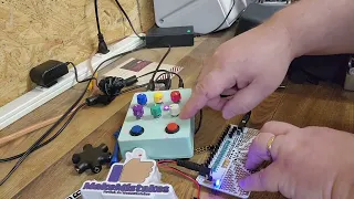 Rakit Cracklebox DIY synth into a DigDugDIY Purple Rain Supreme effects pedal