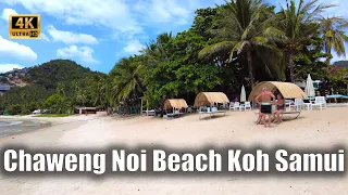 4K Koh Samui 2021 - Chaweng Noi Beach Walking tour | Streets of Thailand 2021