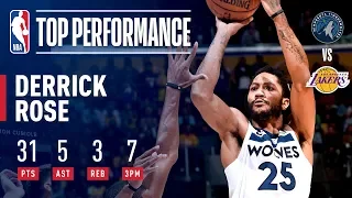 Derrick Rose Drops 31 And A CAREER HIGH 7 3-Pointers In Los Angeles | November 7, 2018