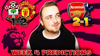 My Premier League 2019/20 WEEK 4 PREDICTIONS!