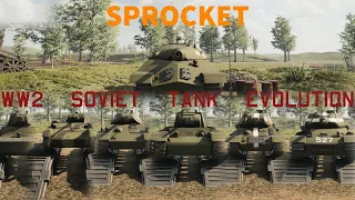 WW2 Soviet tank evolution in Sprocket Tank Designer