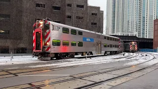 Metra & Amtrak Railfanning on Canal Street in Chicago, IL - January 22, 2024