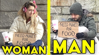 GUYS vs GIRLS Homeless Experiment | Who will you help?