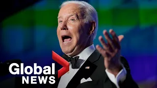 Biden jabs Fox News, mocks own approval ratings in White House Correspondents Dinner speech