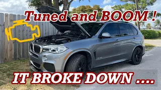 OUR STAGE 2+ TUNED STOCK BMW X5 35i  FINALLY BROKE DOWN !