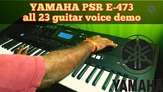 yamaha psr e473 || all 23 guitar voice demo