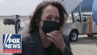 'The Five' rips Kamala Harris 'awkward laughing' during border question