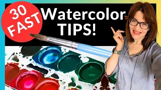 30 FAST Watercolor Tips And Tricks (for Beginners!)