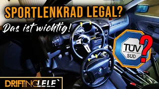 Sports steering wheel legal? license?