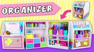 🗃 DESKTOP ORGANIZER DIY expandable from Cardboard 👉 Back to school | aPasos Crafts DIY