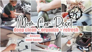 ✨MOM CAR RESET // deep clean + declutter + organize + refresh // clean with me