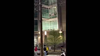 WATCH: Detainees break windows at Justice Center