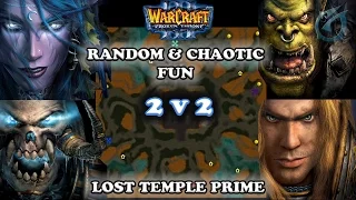 Grubby | Warcraft 3 The Frozen Throne | 2v2 NE & UD v ORC & HU - Lost Temple Prime