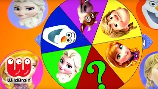 Learn Colors Game with Disney Frozen, PJ Masks Paw Patrol Mystery - Spin the Wheel Get Slimed