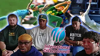 AMERICAN FOOTBALL PLAYERS REACT TO TOP 10 CRICKET CATCHES EVER