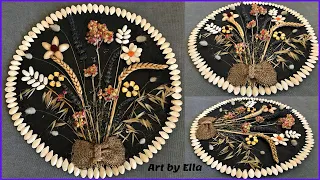 Creative and recycling ideas! Picture made from pumpkin seeds, pistachios, cardboard, lavender ...!