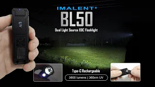 IMALENT BL50 | EDC Flashlight | CREE XHP50.3 HI LED and Powerful 698mW 365nm UV LED