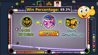 8 Ball Pool - 480 Seoul Trophies Won with 69.3 Win Percentage