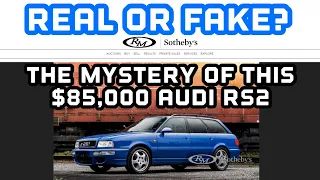 Mystery $85,000 Audi RS2 - VIN swap, or replica? Body change, or something else?