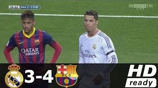 Real Madrid vs Barcelona 3 - 4 • All Goals & Extended Highlights • La Liga 23 3 2014