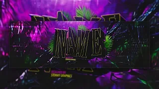 Jungle Themed Banner Speed art | Photoshop (FREE PSD)