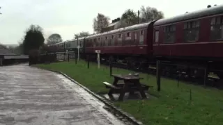 Class 37109 gets to grips out of Irwell Vale East Lancs railway