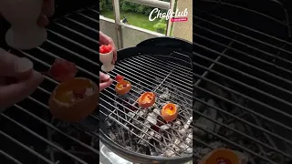 Eggs On The Grill 🔥😜 The perfect recipe to surprise your guests #SHORTS