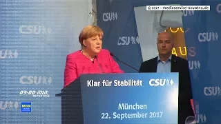 22.09.2017 Angela Merkel in München massiv ausgepfiffen