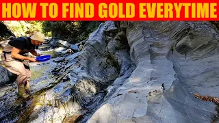 HOW TO FIND GOLD EVERY TIME IN ANY CREEK!! GOLD PANNING AND GOLD GIVEAWAY!! 12 MILE CREEK