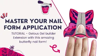 Master your nail forms application - Butterfly nail forms with Gelous Gel Nails Builder Extension