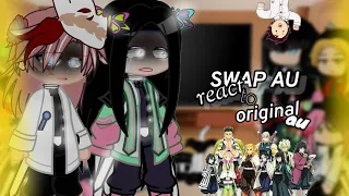 swap au react to original au || ft. swap hashiras || 01/09 || kny-demon slayer || gc ||