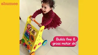 Wooden Activity Walker for babies l shumee toys