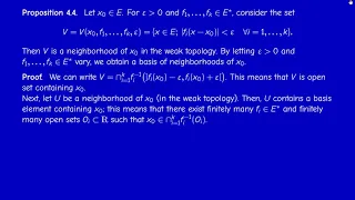 Math400 - Functional Analysis - Section 4.2 - The weak topology of a normed space - Part 1