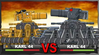 "American Carl 44 VS Black Carl 44" Cartoons about tanks