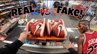 REAL VS FAKE COMPARISON FOR THE AIR JORDAN 1 LOST & FOUND CHICAGO. DON’T GET FOOLED BY FAKE SNEAKERS