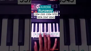 AURORA - Runaway (Easy Piano Tutorial) #viral #shorts