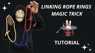 LINKING ROPE RINGS MAGIC TRICK TUTORIAL #magic #tricks #viral #trending #viralvideo  #tutorial