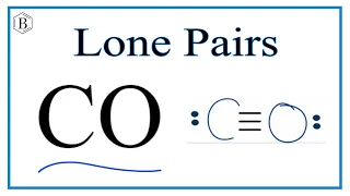 Number of Lone Pairs and Bonding Pairs for CO