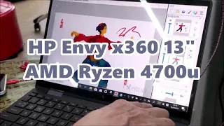 Artist's test of HP Envy x360 & HP Tilt Pen