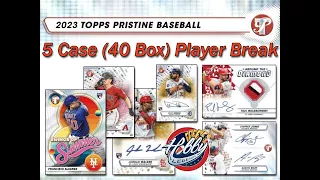 CASE #1 of 5   -   2023 Topps PRISTINE 5 Case (40 Box) PLAYER Break eBay 09/10/23